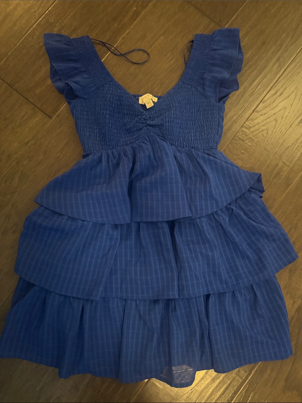 Tiered Ruffle Casual Dress in Royal Blue